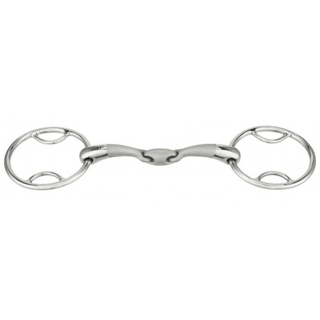 Bit 2 ringen Sprenger Satinox met dubbel gebroken mondstuk