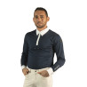 Herenpolo Bankso met lange mouwen Flags & Cup - Marineblauw