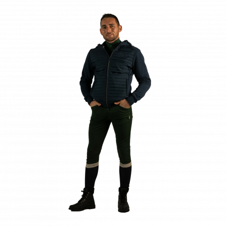 Heren bimatariaal vest met rits Sauvo Flags & Cup