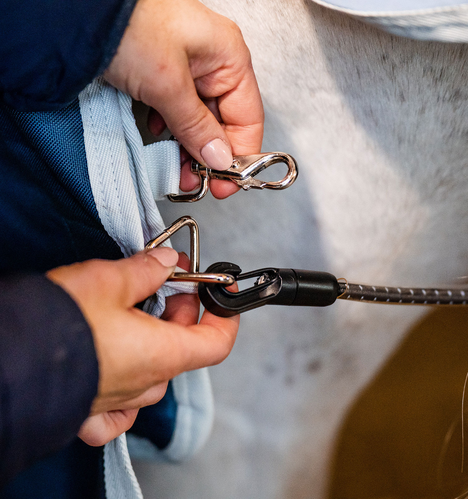 Liner Horseware 100g Eco Sarcelle eco print / grijs Blauw Liner Horseware 100g Eco Sarcelle eco print / grijs Blauw