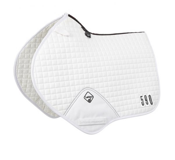 LeMieux wedstrijd zadeldek close contact vierkant - katoen Oud model wit