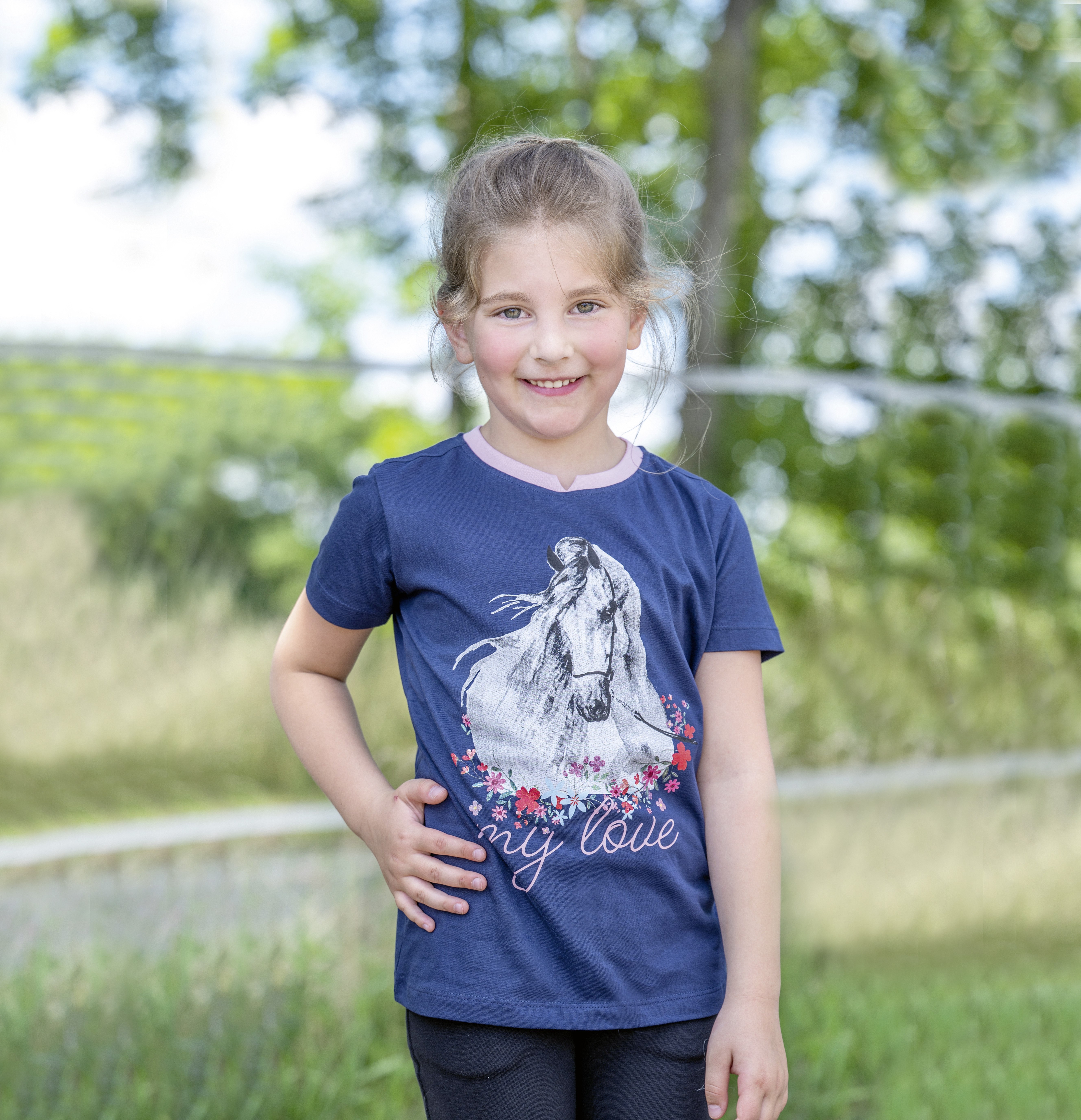 T-shirt Paardengeest HKM Donkerblauw T-shirt Paardengeest HKM Donkerblauw