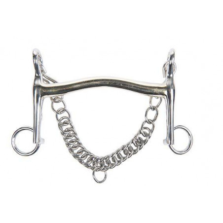 Bitstuk van nikkelzilver 16 mm ketting 7 cm HKM