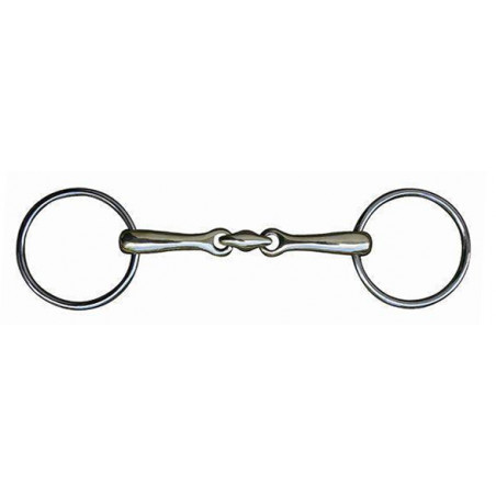 Dubbelgebroken bit van roestvrij staal 14 mm HKM