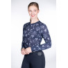 Basislaag Bloomsbury Fleurs lange mouwen HKM - Donkerblauw / wit