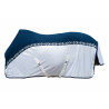Fliegen-/Abschwitzdecke Monaco Style HKM - Wit / marineblauw