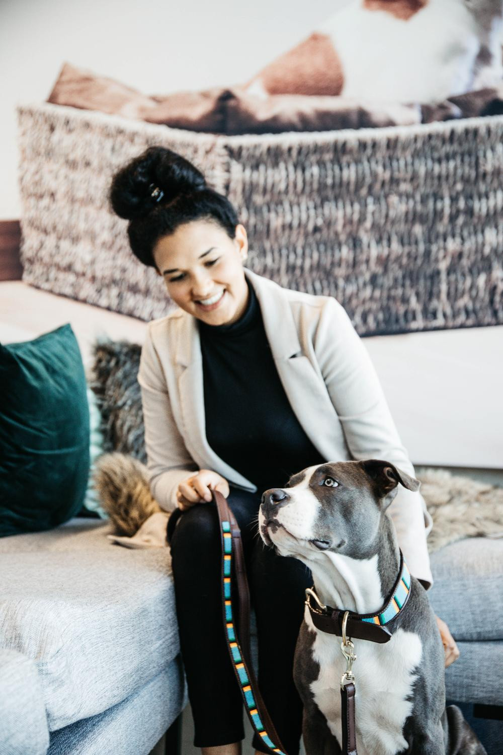 Hondenriem in handgemaakte Parels Kentucky Lichtblauw Hondenriem in handgemaakte Parels Kentucky Lichtblauw