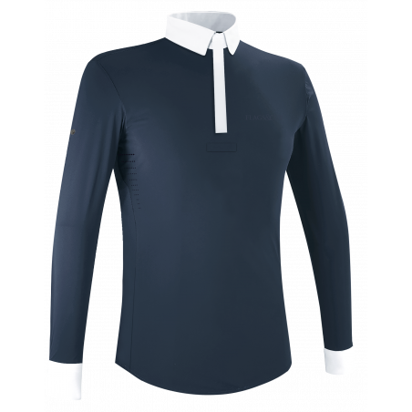 Heren wedstrijdpolo met lange mouwen Wako Flags & Cup