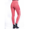 Legging HKM Mesh Style full seat siliconen - Frambozenroze