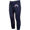 Legging HKM Pink Pony siliconen kniestukken - Donkerblauw
