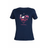 Kinder-T-shirt HKM I love horse riding - Donkerblauw