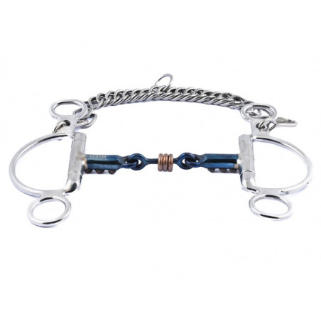 Bit Felipe Jump'In blue steel met koperen ringen