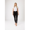 Paardrijbroek met hoge taille Tara siliconen full grip dames Horze - Donkerbruin