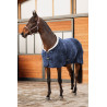 Lincoln fleece deken met nekrand van bont Horze - Marine
