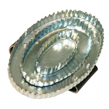 Ovale zinkstriegel grijs Kerbl