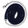 Katoenen longeerlijn met ketting Covalliero - Blauw