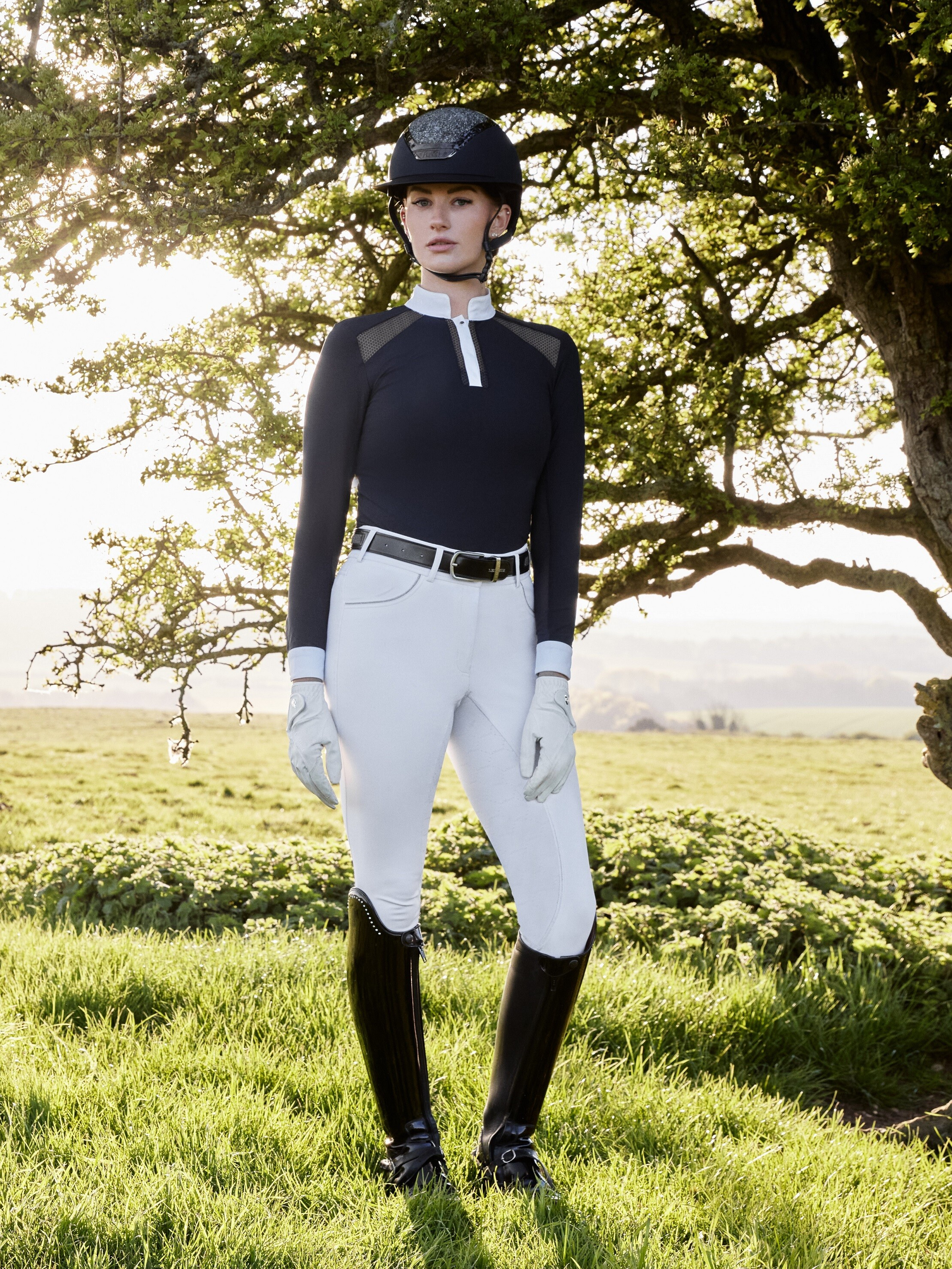 Wedstrijdshirt LeMieux Camille met lange mouwen Marine oud model Marineblauw Wedstrijdshirt LeMieux Camille met lange mouwen Marine oud model Marineblauw