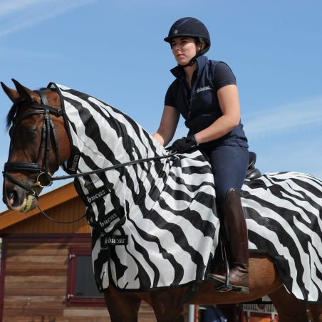 Zebra vliegen deken Bucas Buzz-Off Riding