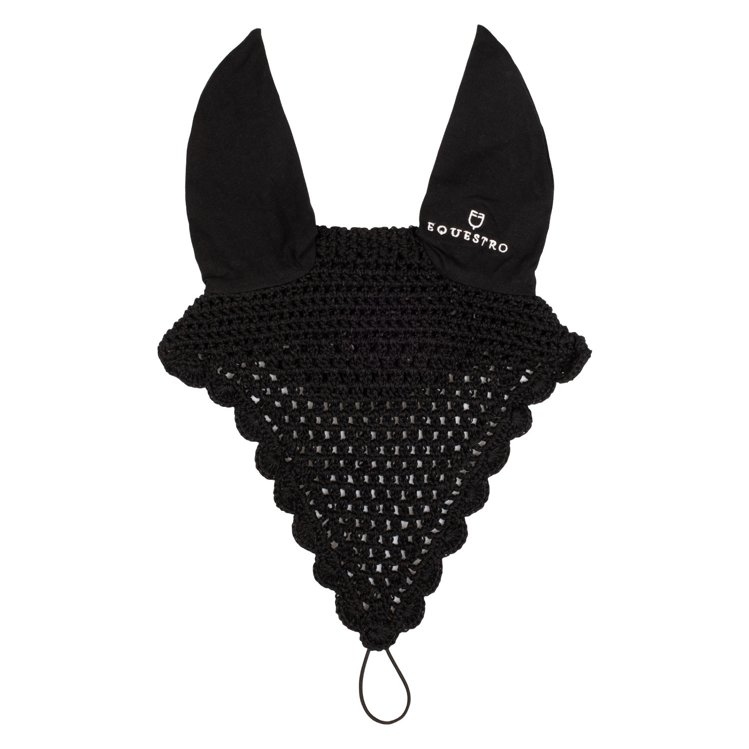 Katoenen vliegenmasker met bevestiging aan het halster Equestro Katoenen vliegenmasker met bevestiging aan het halster Equestro