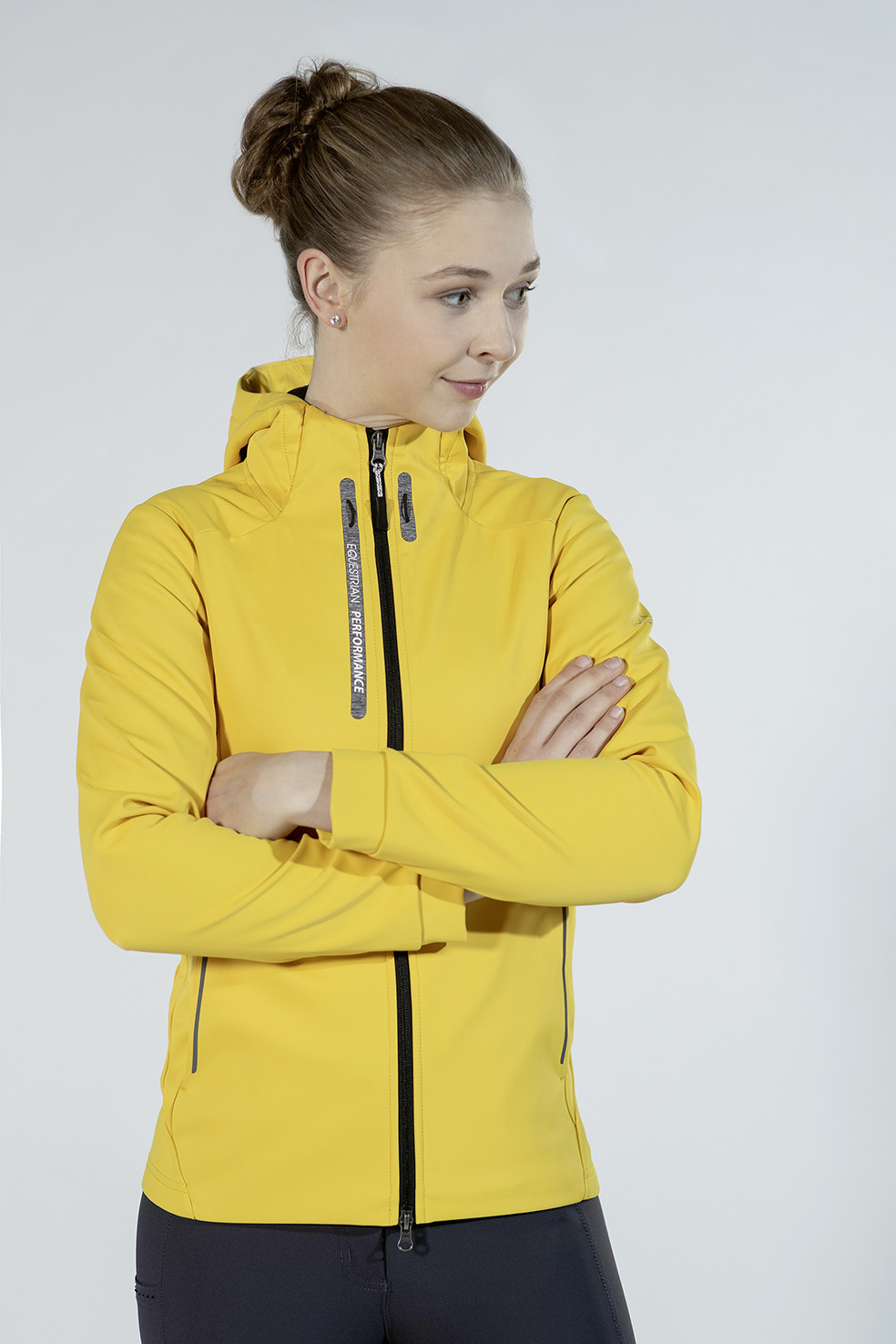 Softshell-jas HKM Performance Geel