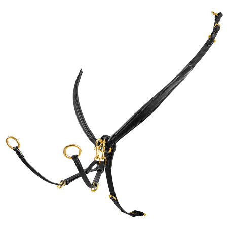 Borsttuig hindernis van leer met stalen gespen Equestro