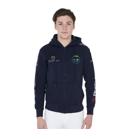 Heren hoodie met meerdere logo's Equestro
