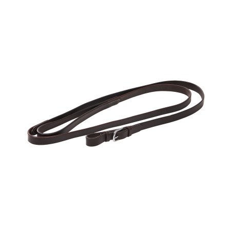 Lange leren lijn met zilverkleurige ketting Equestro