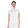 Polo met mesh-inzetten dames Equestro - Wit