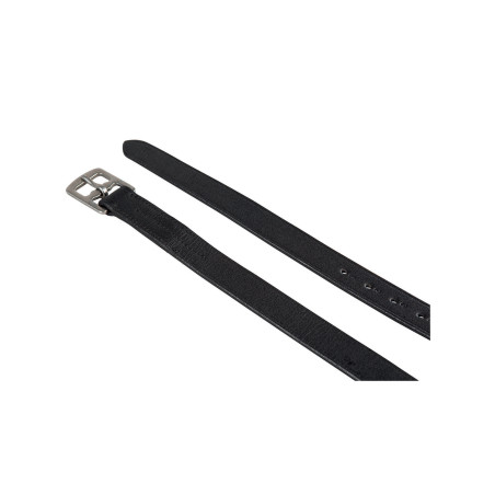 Chromen leren stijgbeugelriemen Equestro