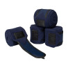 Anti-pilling polobandages met klittenbandsluiting Acavallo per 4 - Diepblauw / zwart