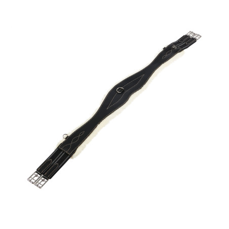 Lederen hindernis-singel met synthetische schapenvacht Alizee Equestro