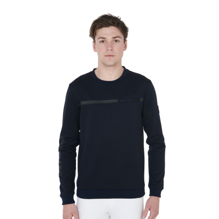 Heren sweatshirt in interlock met ronde hals Equestro