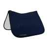 Lycra dressuurpad met gelgrip en bamboevezel aan de onderzijde Acavallo - Diepblauw / zwart