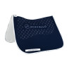Lycra dressuurpad met gelgrip en bamboevezel aan de onderzijde Acavallo - Diepblauw / wit