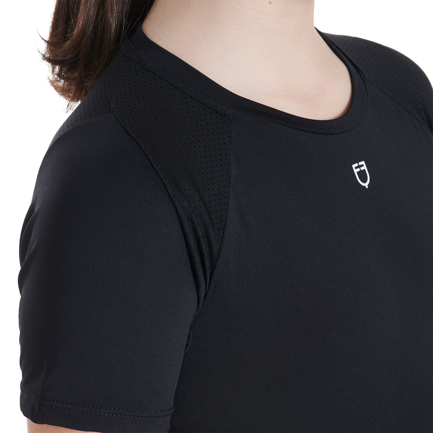 Technisch trainings-T-shirt kind Equestro Marine Marineblauw Technisch trainings-T-shirt kind Equestro Marine Marineblauw