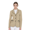 Wedstrijdjas dames in technische stretchstof Equestro - Beige
