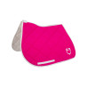 Zadeldekje springen in technische stof met GP Equestro-logo - Fuchsia / wit