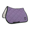 Zadeldoek springen in technische stof met geborduurd logo Black Line Edition Equestro - Violette dahlia