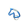 Sleutelhanger van Aluminium Paardenhoofd Umbria Equitazione - Rood