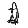 Lederen Hoofdstel Evolution zonder Dubbele Teugels Equestro - Zwart