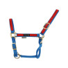 Nylon halster met Gekleurde Delen Umbria Equitazione - Koninklijk / rood