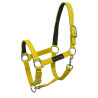 Nylon halster met lederen versteviging Umbria Equitazione - Geel
