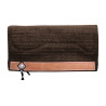 Western Show Alpaca Zadeldek met Basket Weave Gravure Pool's - Bruin