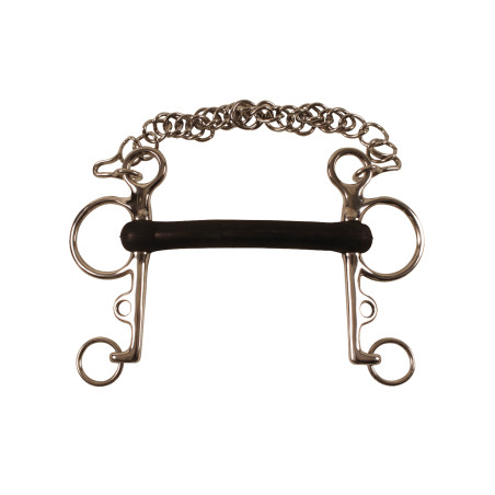 Mors Pelham en Rubber Flex Umbria Paardrijden