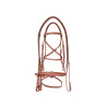 Bridon Supreme met Contrasterende Stiksels en Supreme Teugels - Cognac