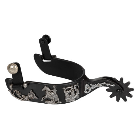 Metalab sporen voor reining met bloemenmotieven Pool's