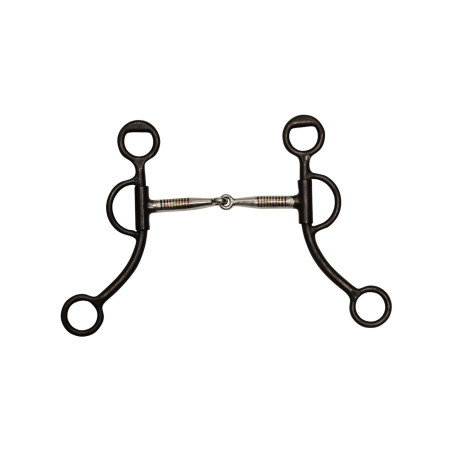 Zwart mors met roestvrijstalen mondstuk Pool's