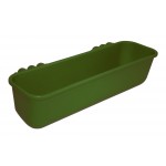 Lange ophangbare voederbak 42l 100cm groen plastic Kerbl