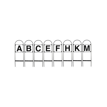 IJzeren rijletters set van 8 letters ABCEFHKM Umbria Equitazione
