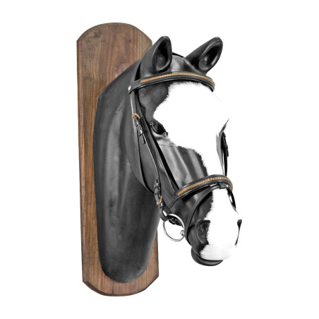 Derby hoofdstel met gouden pin en rubberen teugels